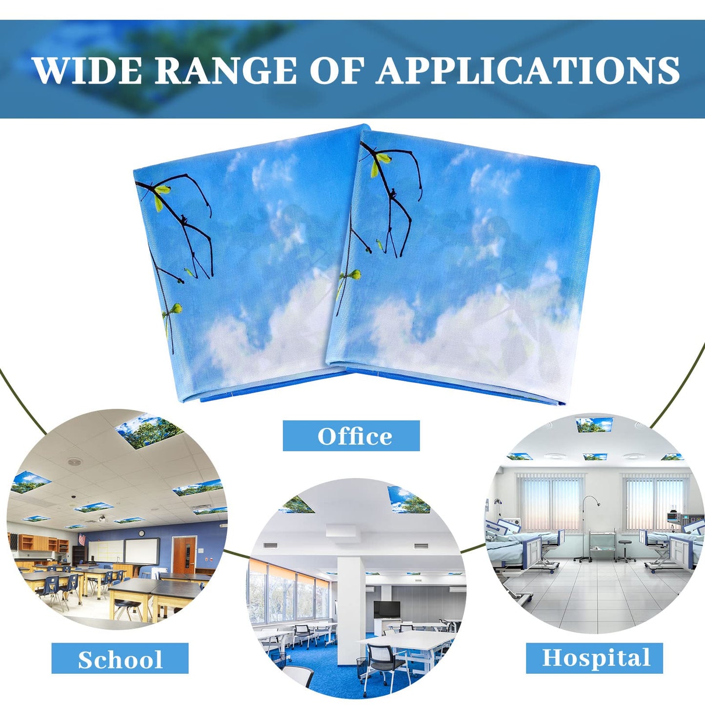 Rynx | Hortsun 4 Pack Fluorescent Magnetic Light Screen Panels, 4X2 Feet For Office & Home - Sunlit