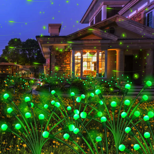Rynx | Swede Solar Garden Light 6 Pack, 60 LED Waterproof Green Glittering Lights For Outdoor Decoration