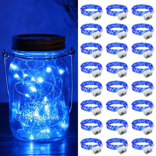 Rynx | Fairy Lights Battery Powered, Light Chain Battery Powered 7Ft 20 Led Twinkle Lights (Blue, 24)