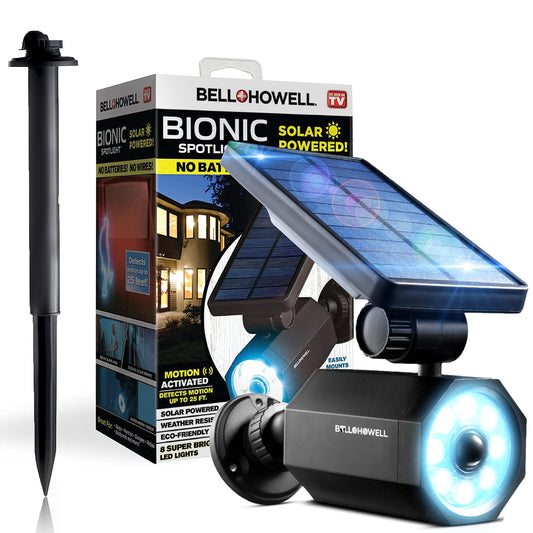 Rynx | Bell+Howell Bionic Spotlight Motion Solar Spotlights Outdoor Waterproof, Solar Landscape Lights, Outdoor Solar Garden Lights Weather Resistant, Super Bright LED Lights, For Garden, Lawn Set On TV