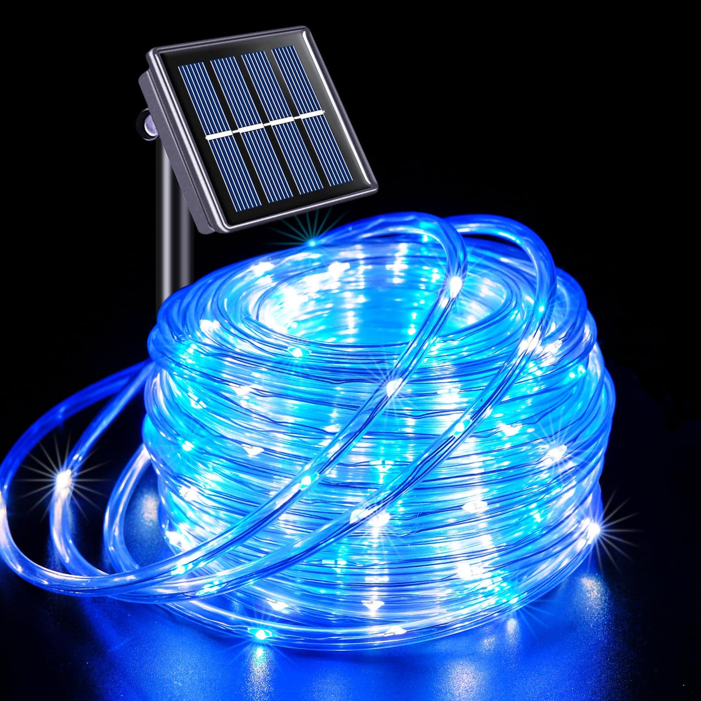 Rynx | Jmexsuss 200 Led Sunshade Light Sources For Christmas Decoration, 72Ft Ip 65 Outdoor Waterproof Christmas Lantern With 8 Modes, Blue And White Solar Christmas Lights For Fence Garden Pathway Christmas