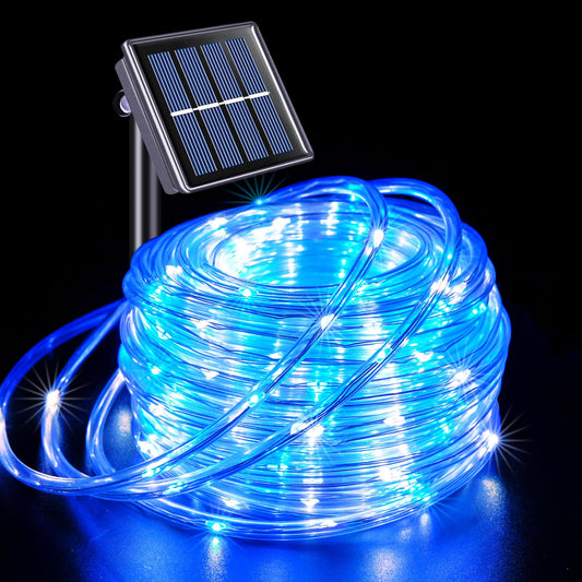 Rynx | Jmexsuss 200 Led Sunshade Light Sources For Christmas Decoration, 72Ft Ip 65 Outdoor Waterproof Christmas Lantern With 8 Modes, Blue And White Solar Christmas Lights For Fence Garden Pathway Christmas
