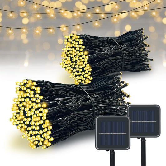 Rynx | Vimorg Solar Lights Outdoor, 2 Pack 170 Feet 480 LED Waterproof Solar Christmas Lights With 8 Light Modes For Tree Xmas Decorations