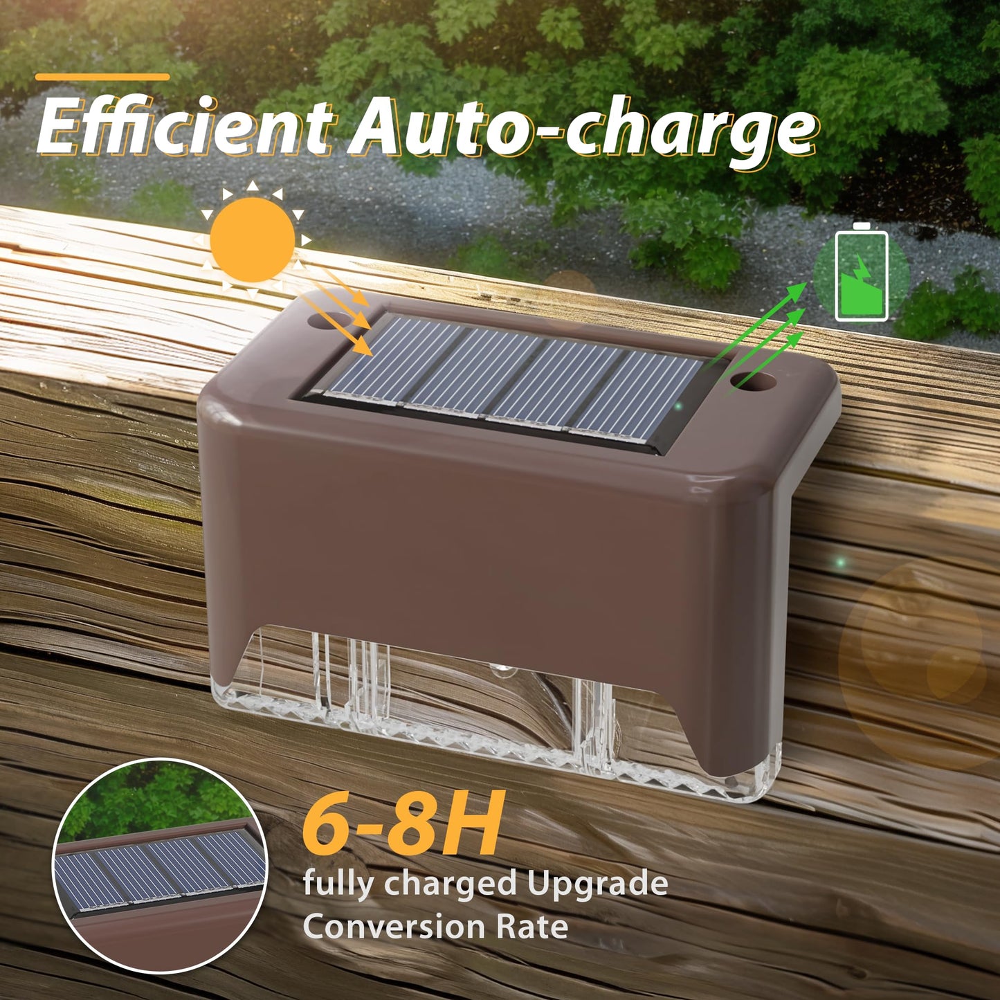 Rynx | Otdair 16 Solar Cell Deck Lights, Waterproof LED Stair & Fence Lights, Warm White Outdoor Lighting