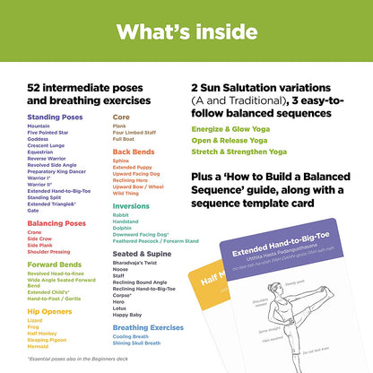Rynx | WorkoutLabs Yoga Cards II – Intermediate: Professional Visual Study, Class Sequencing & Practice Guide Vol.2 · Plastic Yoga Flashcards/Yoga Deck with Sanskrit