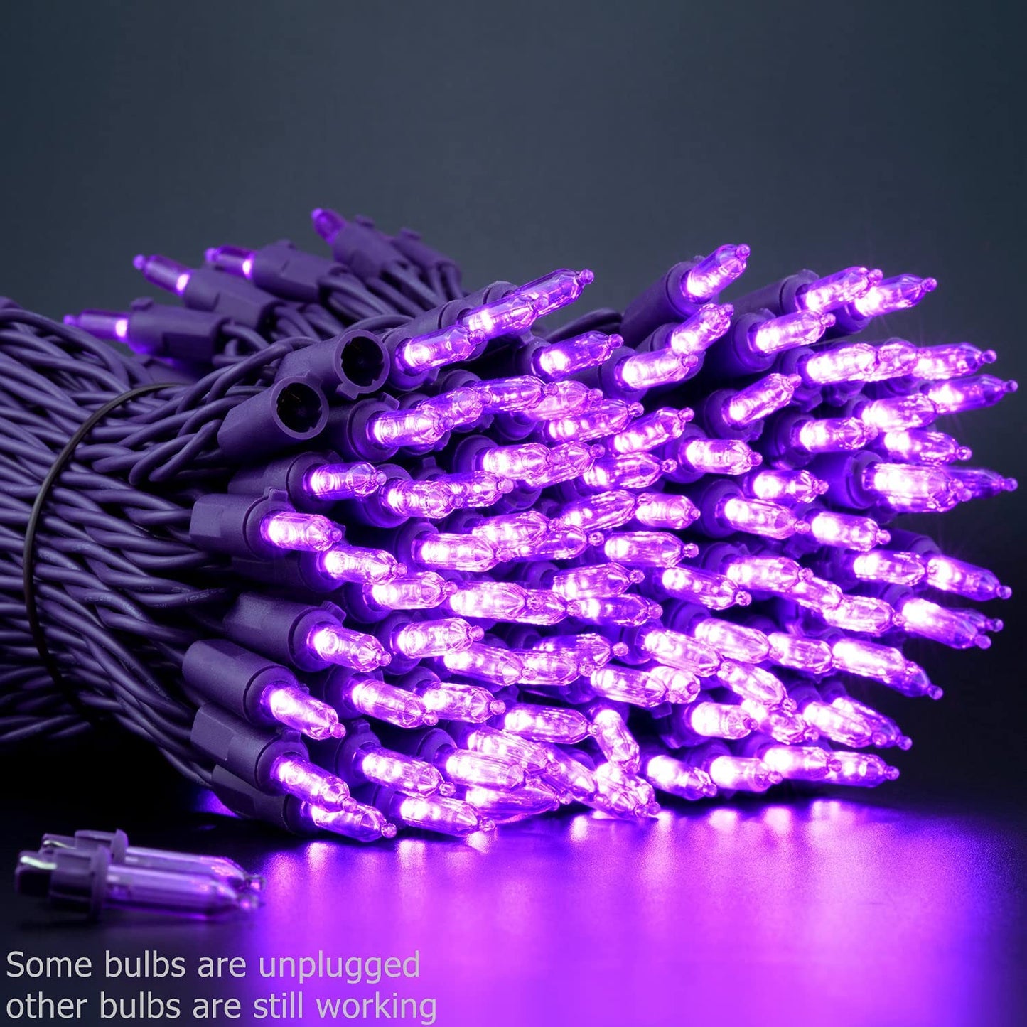 Rynx | Yuletime 200 Purple LED Christmas Lights, 33Ft Strands, UL Certified Holiday Decor