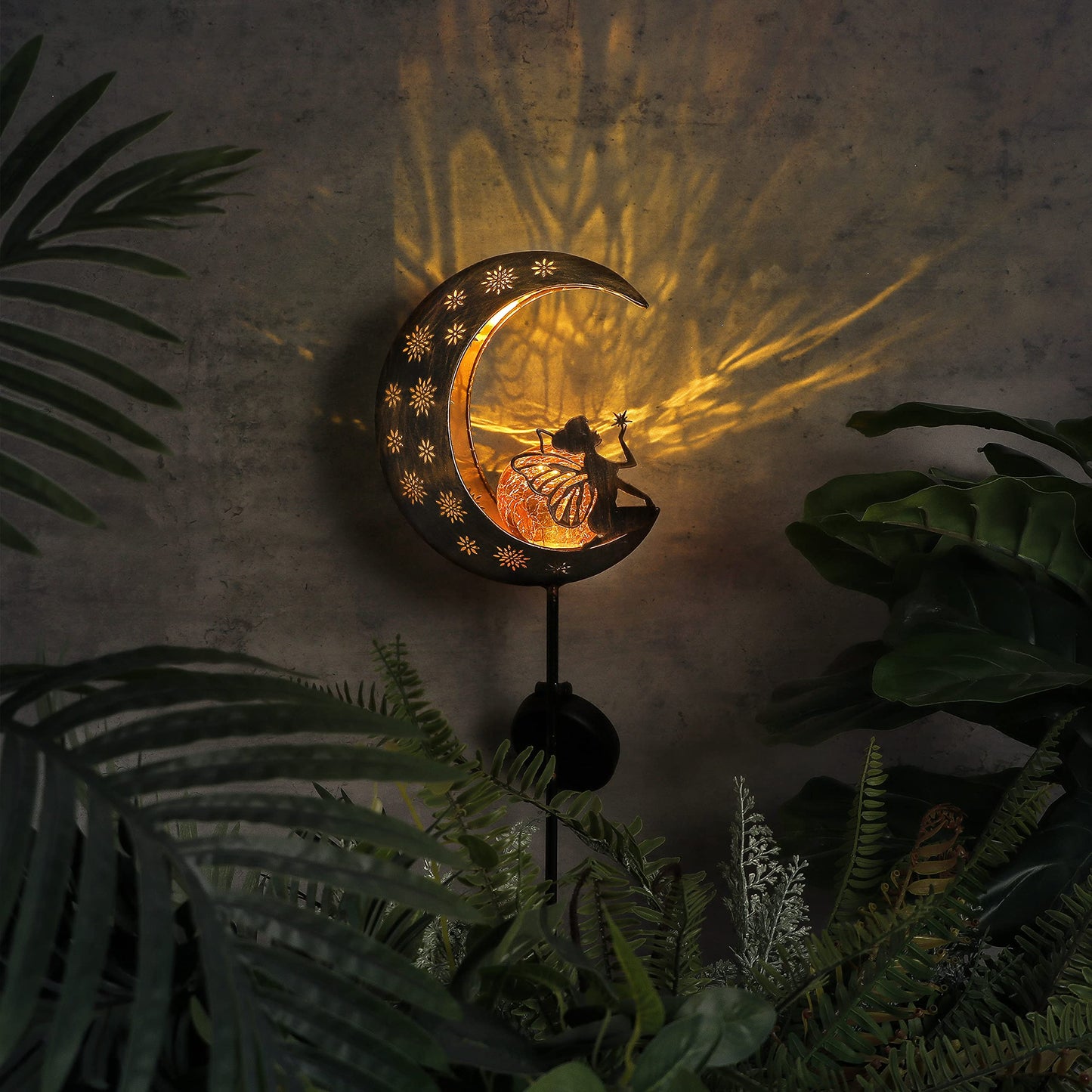 Rynx | Teresa'S Collections 39'' Sun Metal Fairy Garden Decoration - Copper Gold Garden Stake For Outdoor Gifts