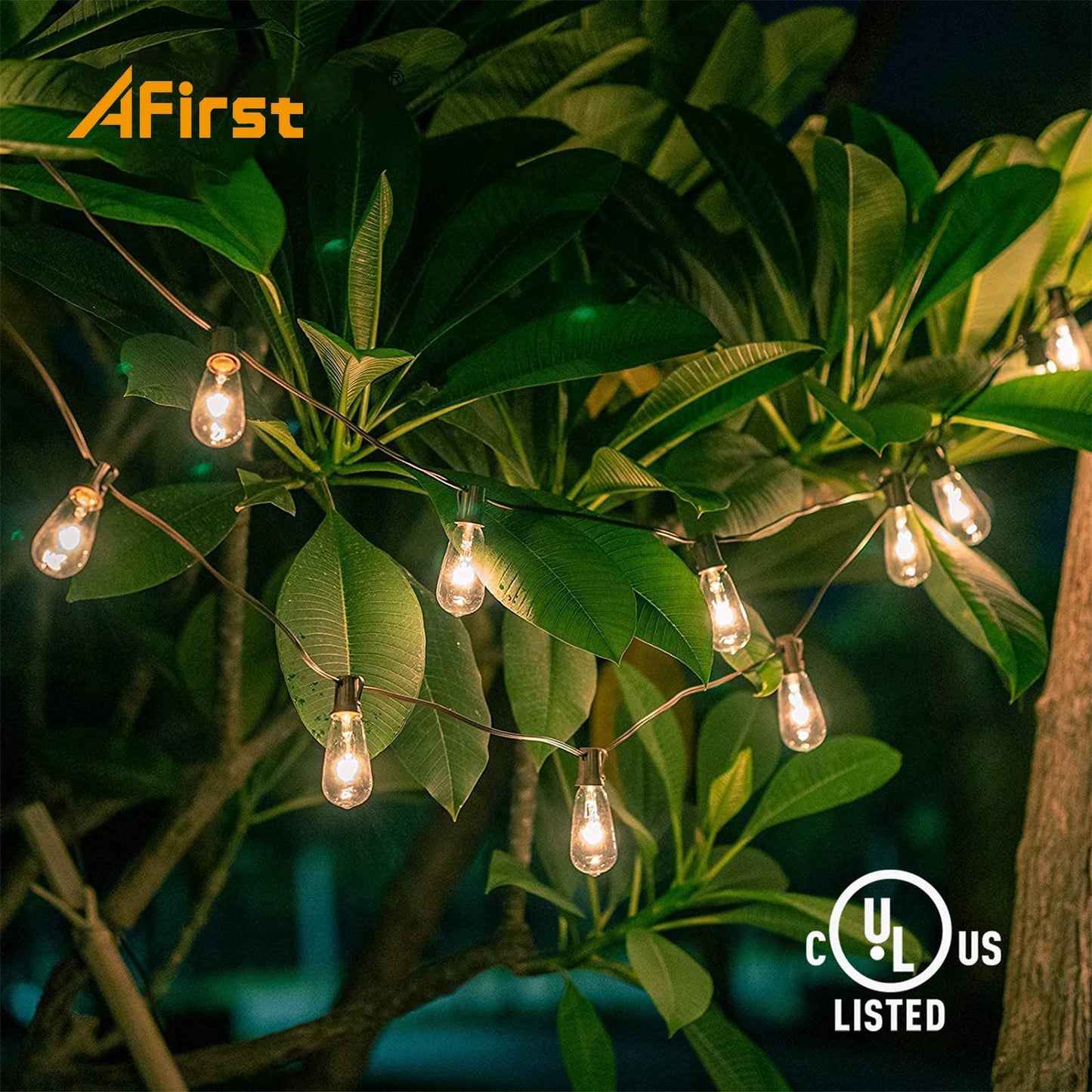Rynx | Afirst 20Ft Outdoor Light String - 22 Waterproof Edison Bulbs For Patio & Party