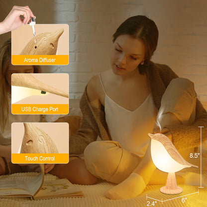 Rynx | Vquand 2 Pack Bird Desk Lamp - Rechargeable Kids Night Lamp With Touch Sensor & 3 Color Modes