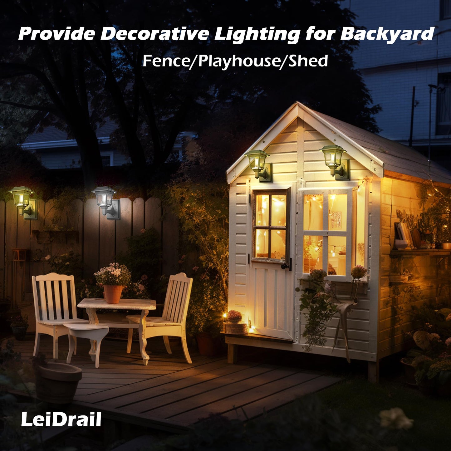Rynx | Leidrail Solvegglamp 2 Pack - Waterproof Led Edison Bulb Outdoor Light, Warm/Cool White