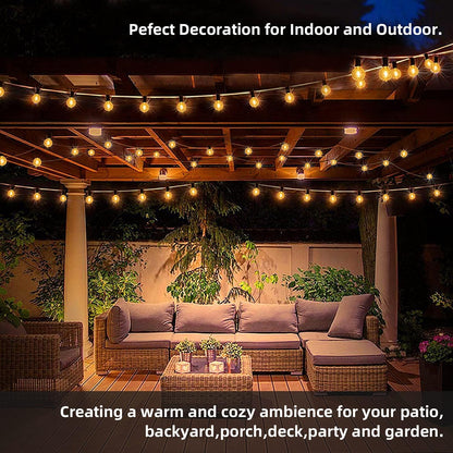 Rynx | Rtty 50Ft Outdoor String Lights, G40 Unbreakable Globe Lights For Patio & Party