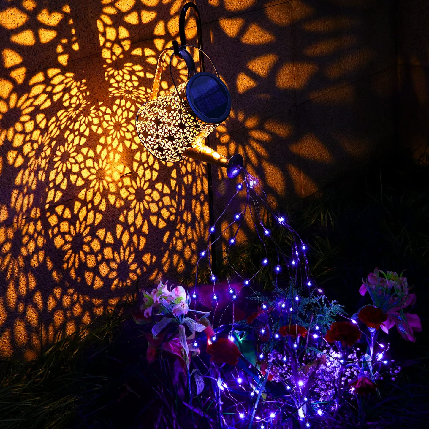 Rynx | Vookry Purple Solar Watering Can Light - Waterproof Led Lantern For Outdoor Garden Decor