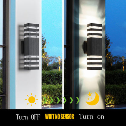 Rynx | Zsmaiku 2 Pack Led Up And Down Outdoor Light, 14W Ip65 Warm White Wall Lamp For Patio & Garage