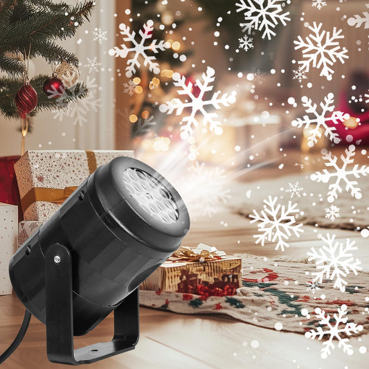 Rynx | Snowflake Christmas Projector Light Outdoor/Indoor, Led Light Projector Waterproof For Christmas Decorations, Holiday Projector