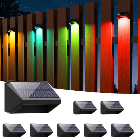 Rynx | Royana Rgbcw Solar Garden Lighting Outdoor: Color Changing Patio Step Lights Ip65 Waterproof - 6 Pack Step Light For Patio Garden Go