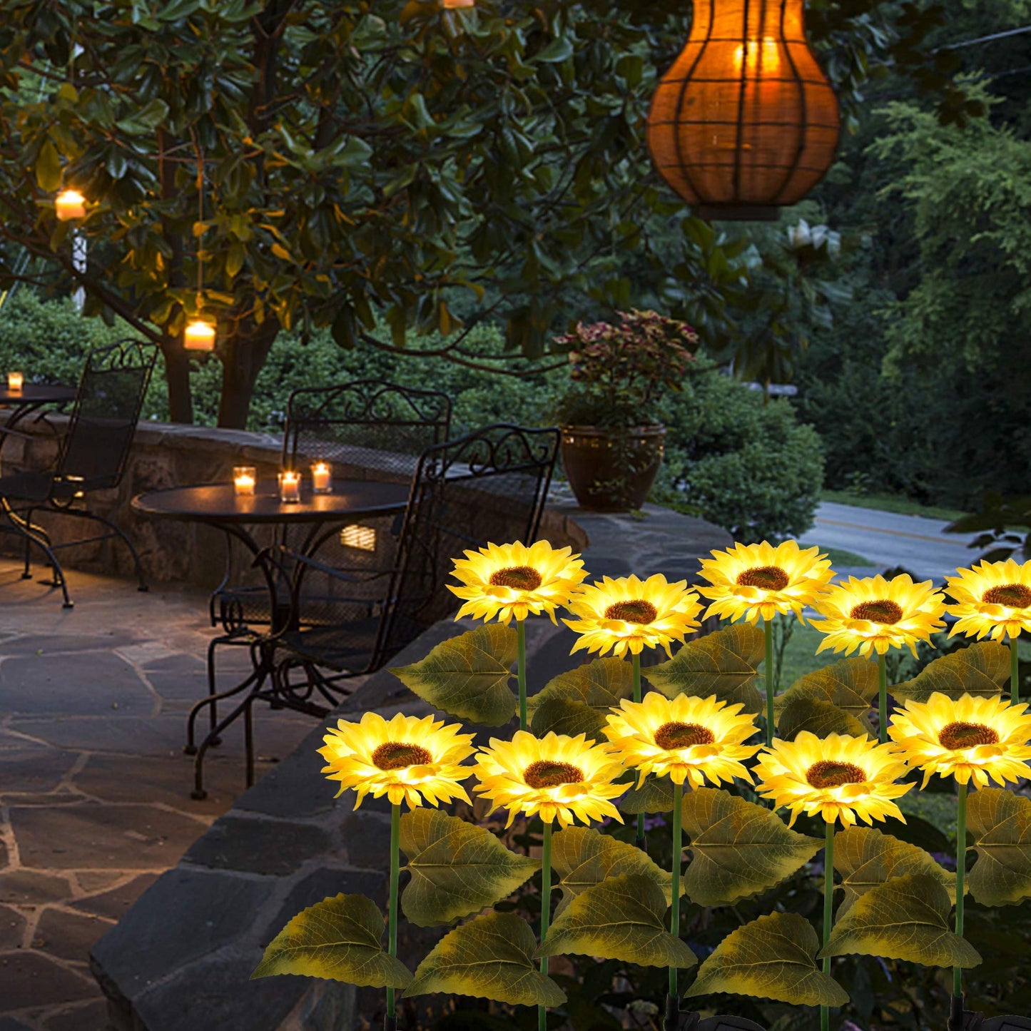 Rynx | Forup Sun Garden Stake Light Sources 2 Pack - Yellow Sunflower LED Outdoor Decor For Grass & Path