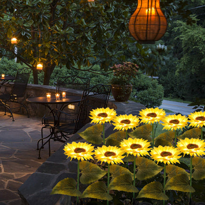 Rynx | Forup Sun Garden Stake Light Sources 2 Pack - Yellow Sunflower LED Outdoor Decor For Grass & Path