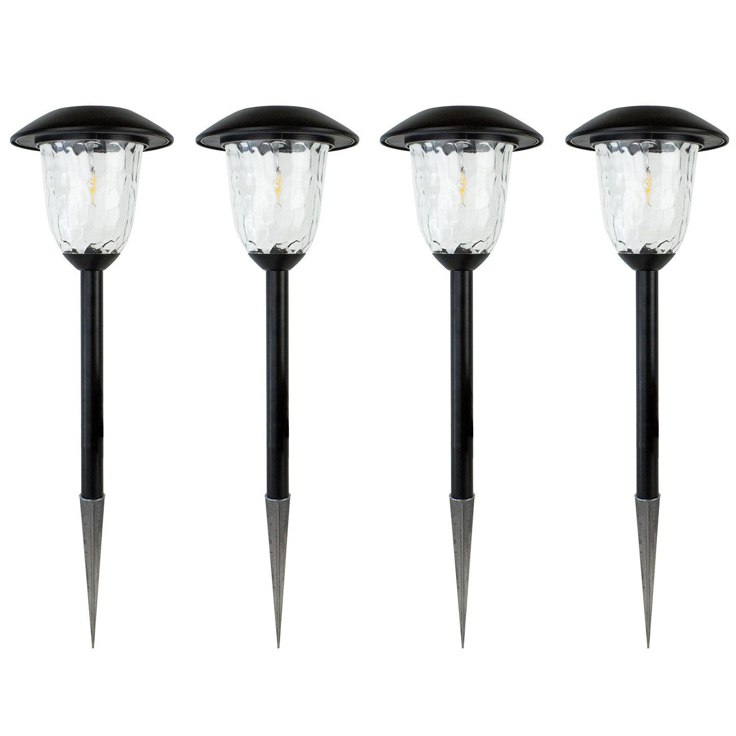 Rynx | Best Sunlight Solar Lamps 3000K LED Filament, 10X Brightness, Weather Resistant, 4-Pack, Black