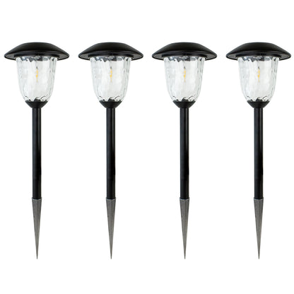Rynx | Best Sunlight Solar Lamps 3000K LED Filament, 10X Brightness, Weather Resistant, 4-Pack, Black