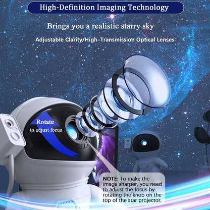 Rynx | Vansmago Astronaut Galaxy Projector - 13 In 1 Led Star Light for Children & Adults