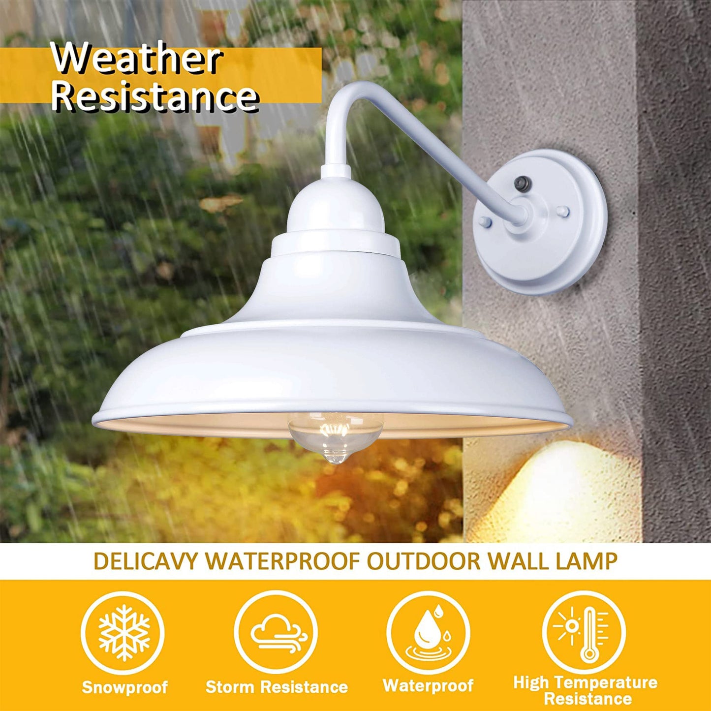 Rynx | Ptrworoa Dusk To Dawn Outdoor Wall Candle Holders, 2 Pack Farm Metal Lanterns, White