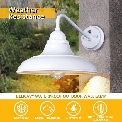 Rynx | Ptrworoa Dusk To Dawn Outdoor Wall Candle Holders, 2 Pack Farm Metal Lanterns, White