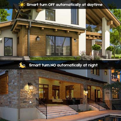Rynx | Brightever Dusk To Dawn Outdoor Wall Lamp 2-Pack, Black Waterproof Light With Photocell Sensor