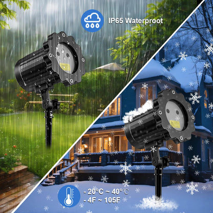 Rynx | Vansmago Christmas Laser Light Projector, Waterproof Red Green Pattern, RF Remote Control, Indoor Outdoor