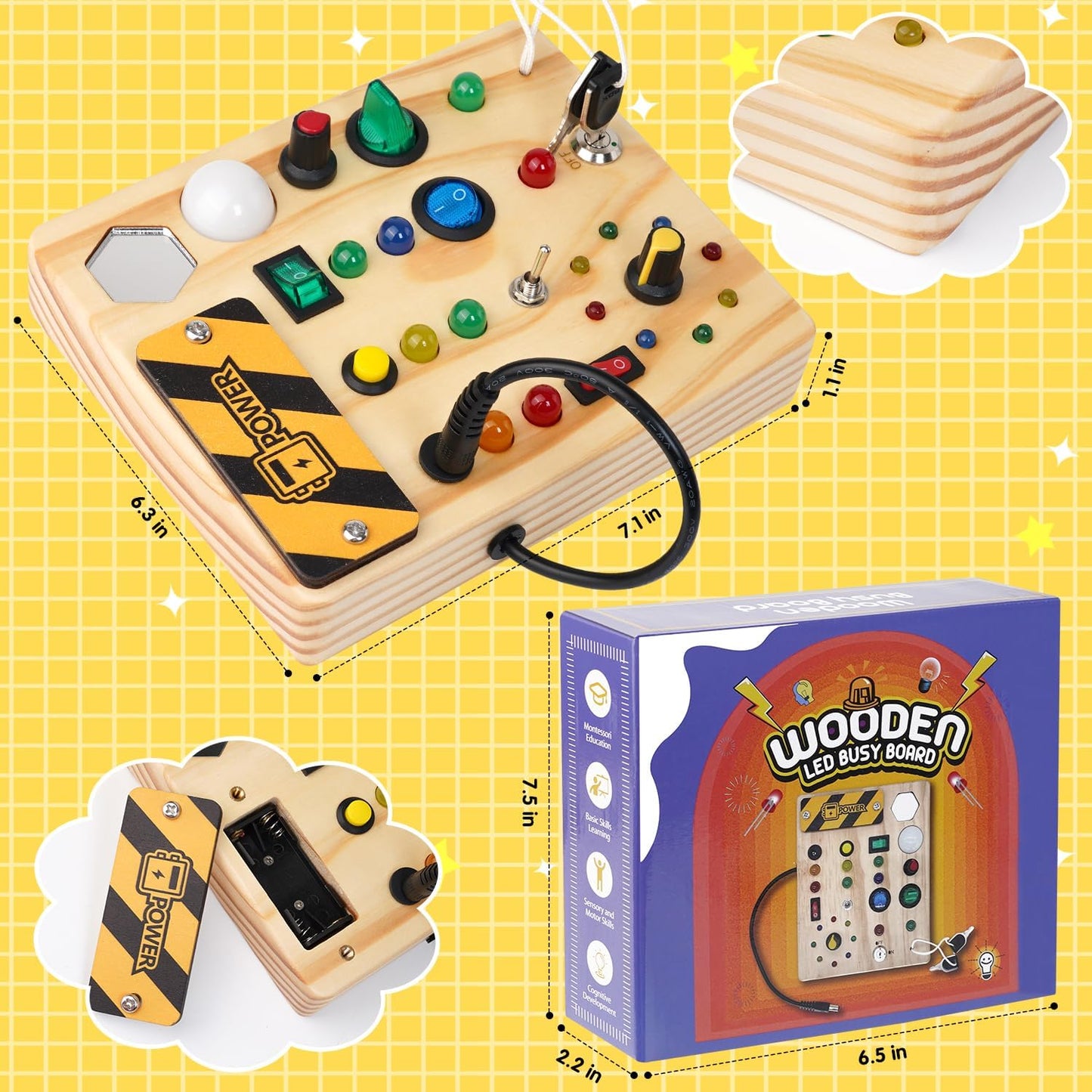 Rynx | Montessori Toddler Dot Board - Creative Exploration With Light