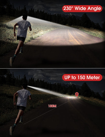 Rynx | Fulighture Led Headlamp, Rechargeable, 5 Brightness Modes, Lightweight, Water Resistant