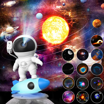 Rynx | Vansmago Astronaut Galaxy Projector - 13 In 1 Led Star Light for Children & Adults