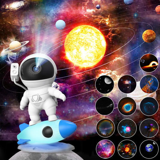 Rynx | Vansmago Astronaut Galaxy Projector - 13 In 1 Led Star Light for Children & Adults
