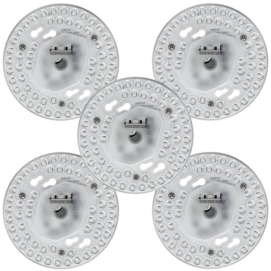 Rynx | Ansen 5 Pack Ceiling Fan Light Replacement Panel Pcb, 5In 18W Led Retrofit Light Kit For Ceiling Flush Light, 3Cct, Cri>92, 3 Co