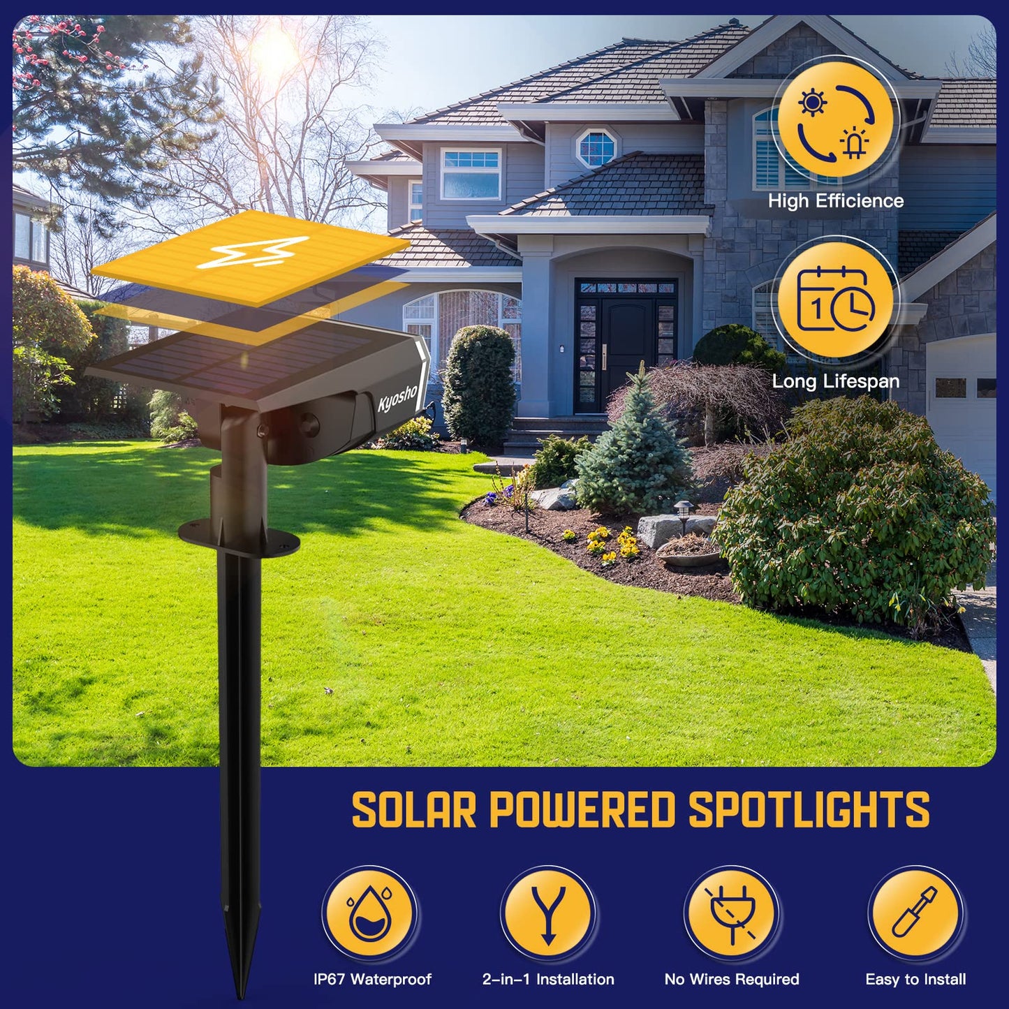 Rynx | Kyosho Color-Changing Outdoor Light, 9 Modes, Waterproof Rgbw Spotlight, 4 Pack