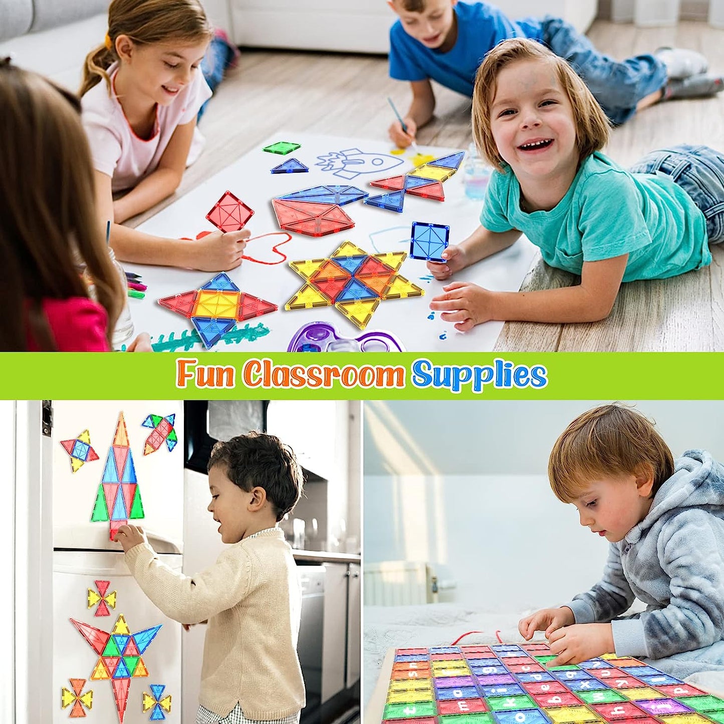 Rynx | Montessori Magnetic Tiles - Creative Building - Endless Fun