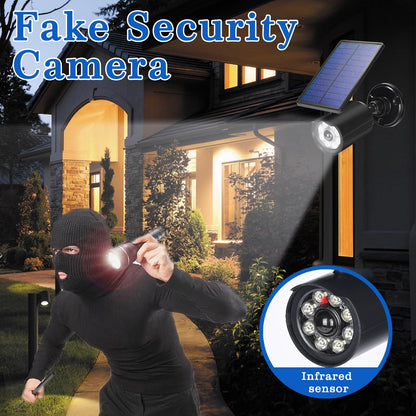 Rynx | Waitscher Solar Cell Motion Sensor Light - 1200Lm Waterproof Fake Camera For Outdoor Security (2Pack)