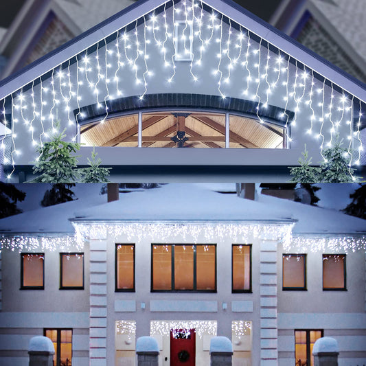 Rynx | Agirl 400 Led Icicle Light, 32.8Ft Waterproof Fairy Lights for Outdoor & Indoor Decoration