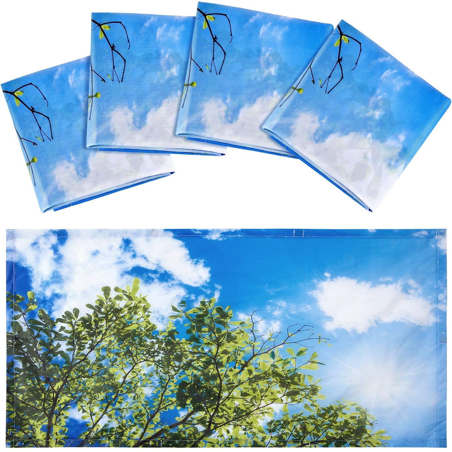 Rynx | Hortsun 4 Pack Fluorescent Magnetic Light Screen Panels, 4X2 Feet For Office & Home - Sunlit