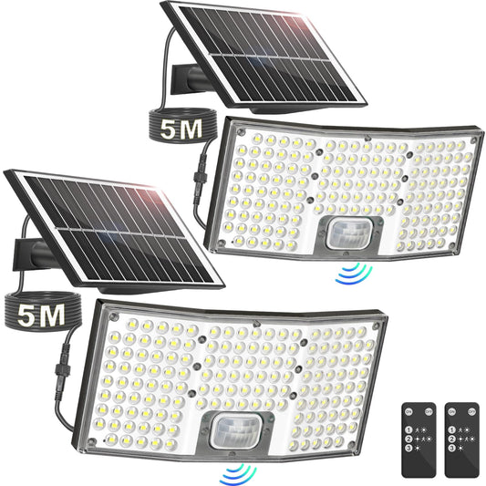 Rynx | Tobusa 292 LED Solar Outdoor Light With Motion Sensor & Remote Control, 4000Lm, 3 Modes, IP65,