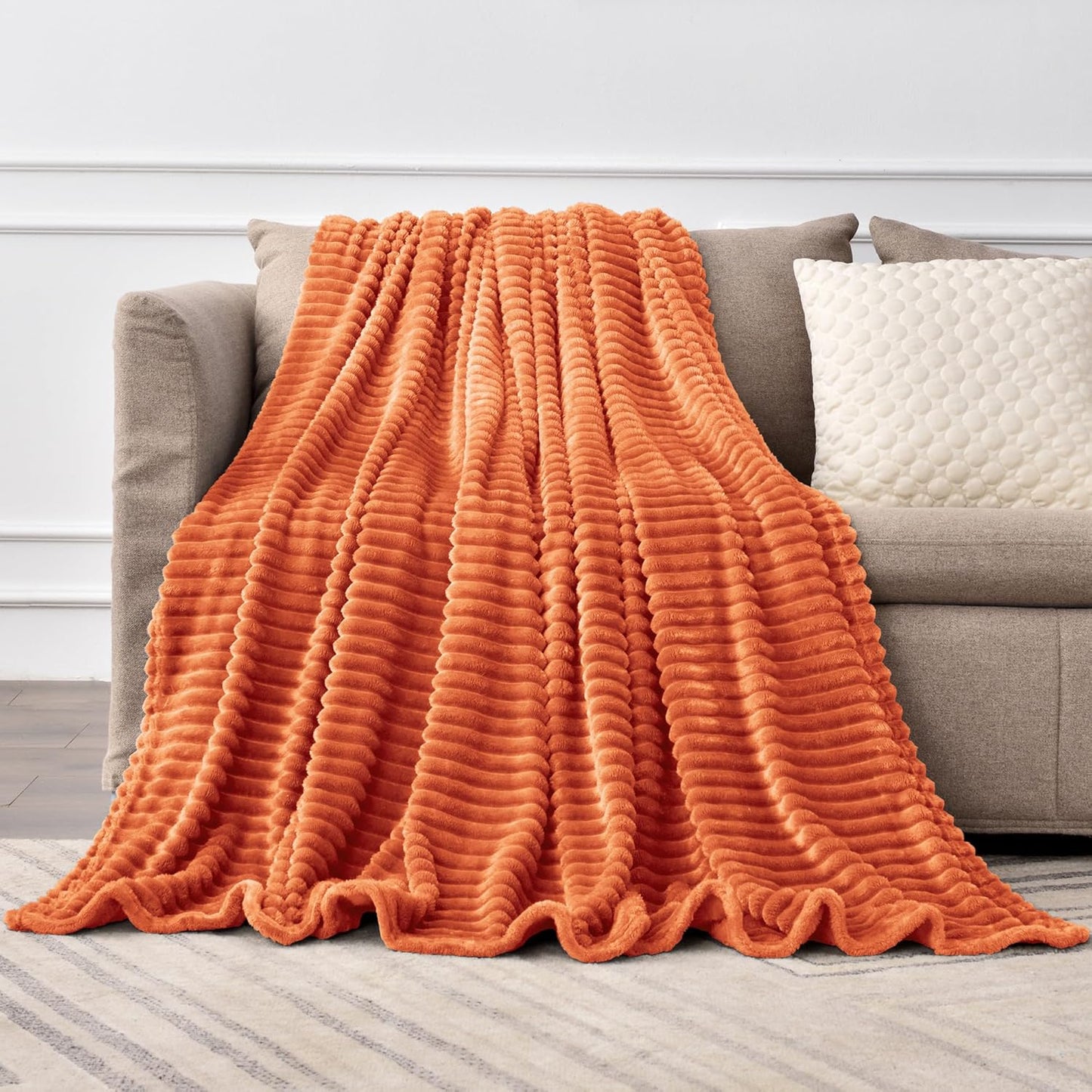Rynx | MHome Flannel Throw Blanket – Ultra-soft 100% Polyester Cozy Fleece
