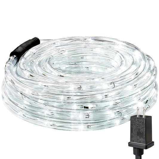 Rynx | Lighting Ever 33Ft 240 Led Outdoor Sail Lighting Cold White 6000K, 24 V Connectable, Waterproof Clear Tubular Lighting For Deck Railing, Patio, Garden, Lawn, Flowerbed Landscape, Camping