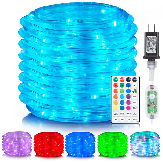 Rynx | Anjaylia 99Ft 300 Led Color Changing Rope Light, 18 Colors, Waterproof For Outdoor & Indoor Decor