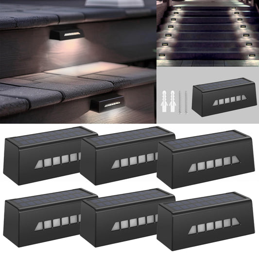 Rynx | Czlbezr Solar Garden Lighting Outdoor, Ip65 Waterproof Solar Lighting Outdoor, Solar Step Lighting For Outside, Backyard/Railing/Patio.