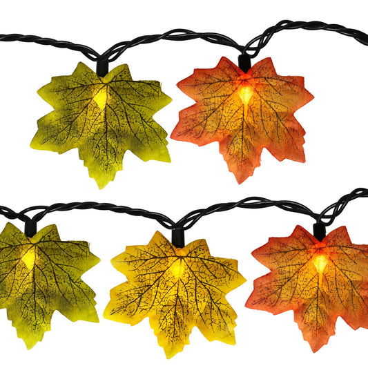 Rynx | Autumn Decoration Multicolored Maple Leaf Light Sources, 4.1M LED Thanksgiving Decoration Lights with 35 Maple Leaf Lights, Plug Hybrid Autumn Leaf Garland Lights For Indoor Outdoor Halloween Autumn Party Home