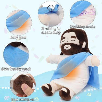 Rynx | Soothing Jesus Plush Toy with Calming Breathing & Sounds