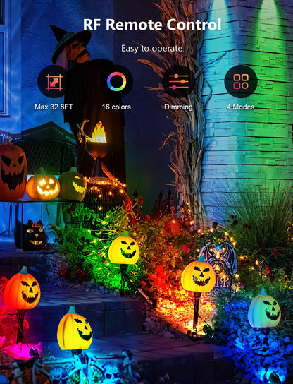 Rynx | Lemonbest 12W Rgbw Led Christmas Spotlights, 4 Packs, Remote Control, Waterproof