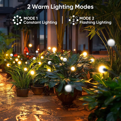 Rynx | Nfever Sunlight Outdoor Garden Decoration - 4 Pack Warm White LED Glittering Light Sources for Garden Path
