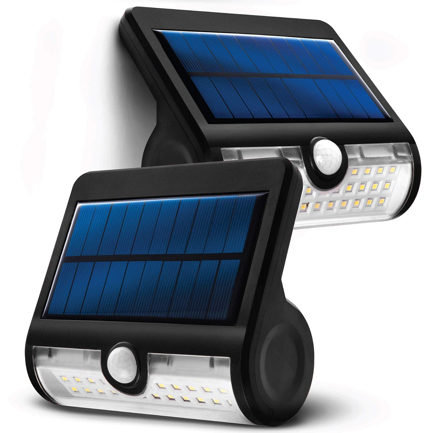 Rynx | Home Zone Security Motion Sensor Outdoor Light - Solar Outdoor Dual Lighting Mode Wall-Mounted Accent and Flood Light, 2-Pack, Black, Eli1072G