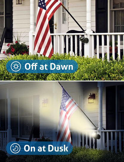 Rynx | Sunvie 20W Dimmable To Dawn Led Spotlights, Waterproof 3000K, 120V, 2 Pack,