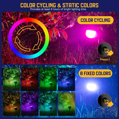 Rynx | Kyosho Color-Changing Outdoor Light, 9 Modes, Waterproof Rgbw Spotlight, 4 Pack
